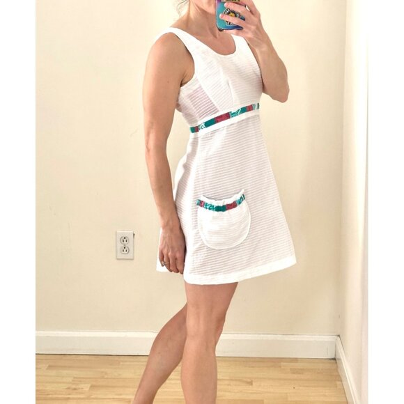 Vintage 70s Handmade Tennis Sundress Tenniscore Meets Retro Chic - Picture 2 of 10